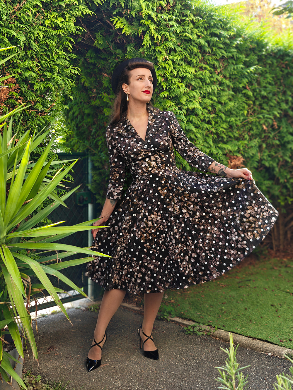 Skylar Polka Dot Swing Dress